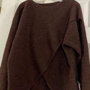 Stylish Saodimallsu Dark Brown Women's Sweater Small fits medium Layered style
